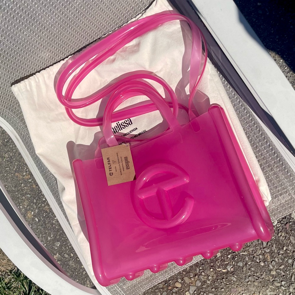 MELISSA + TELFAR Medium Pink Jelly Shopper